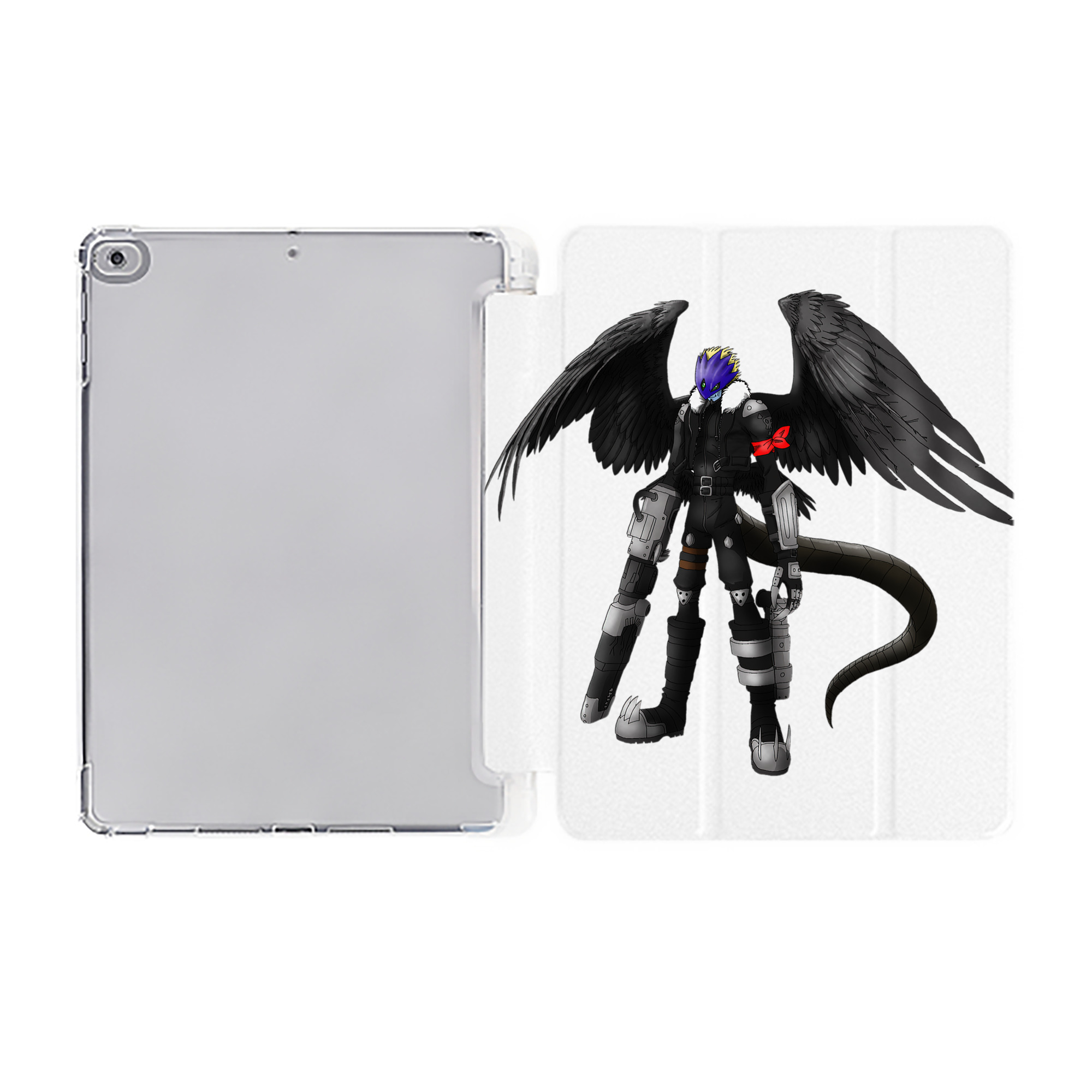 （画像用） Digimon デジタルモンスター/デジモン IPad ケース ペン収納付き 三つ折りスタンド PUレザー×シリコン 対応機種9.5/10.5/10.9インチ